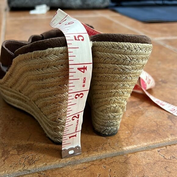 Ugg Tawnie brown suede espadrille wedges size 9 - Picture 3 of 10